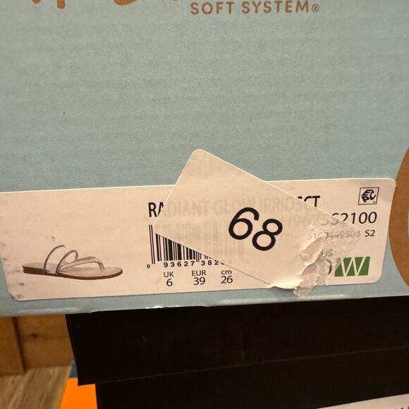 Lifestride Radiant Glow Iridescent flat slide sandal Size 9W - Picture 2 of 5